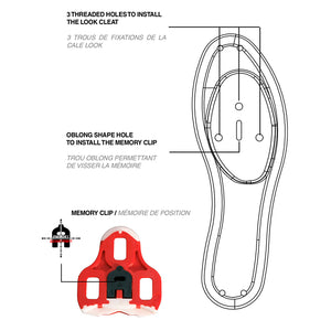 Look Keo Grip anti-slip road grå klamper