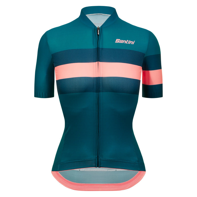 Santini ECO Sleek Bengal S/S Jersey Dame Petroleum