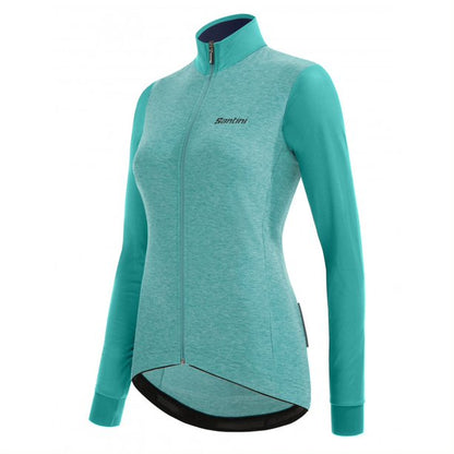 Santini Colore Puro LS Jersey Dame Acqua