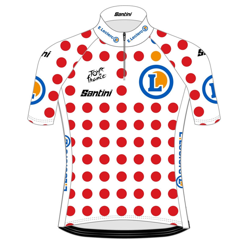 Santini Polka Dot TDF KOM Prikket Jersey Børn