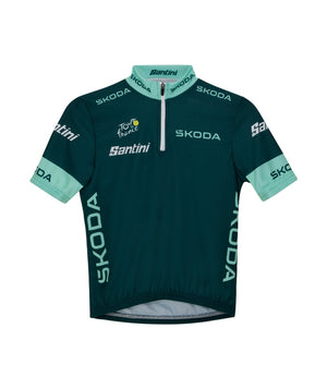 Santini TDF Class. Point SS Jersey Grøn Børn