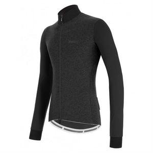 Santini Colore Puro LS Jersey Herre Sort