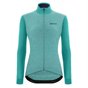 Santini Colore Puro LS Jersey Dame Acqua