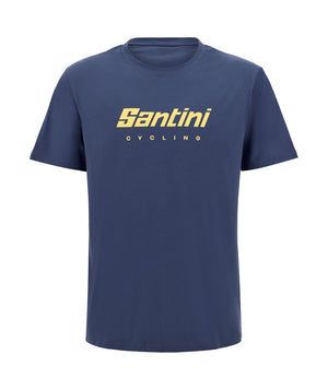 Santini Cycling Brand T-Shirt Unisex Blå